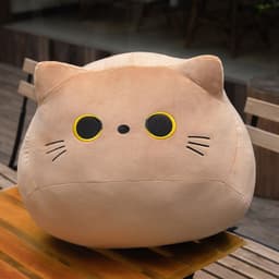 image-Cross-border small black cat pillow plush doll cute and cute cat can be added with LOGO doll