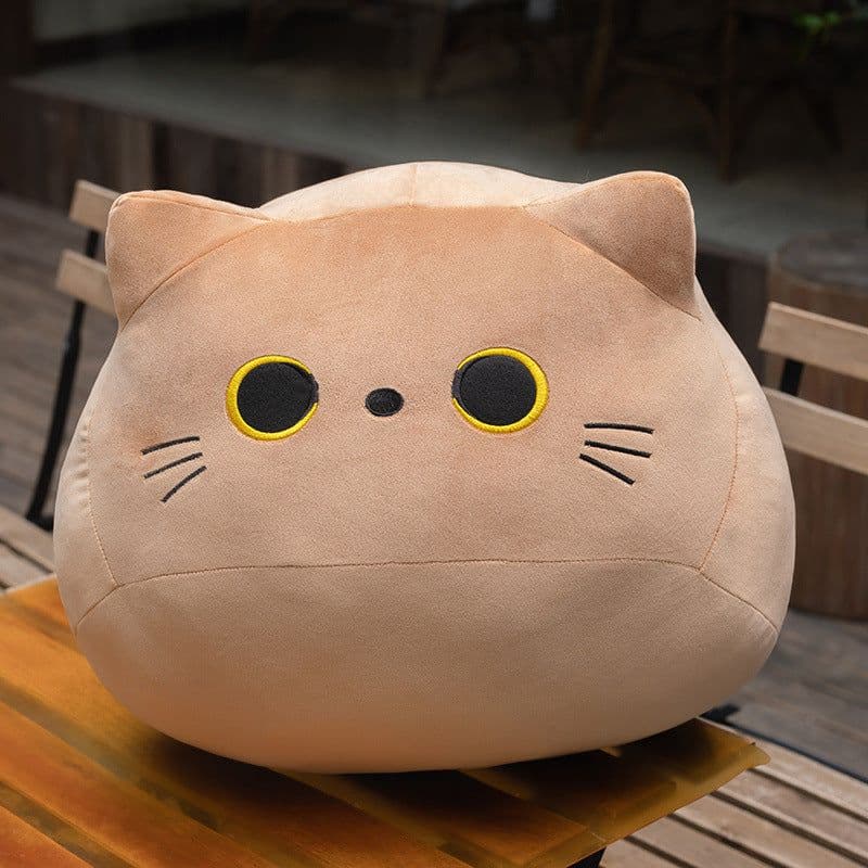 image-Cross-border small black cat pillow plush doll cute and cute cat can be added with LOGO doll