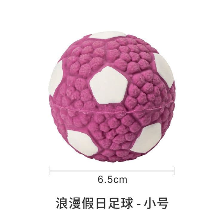 image-EETOYS Latex Rugby Tennis Dog Toy - Melon Large Sound Ball Pet