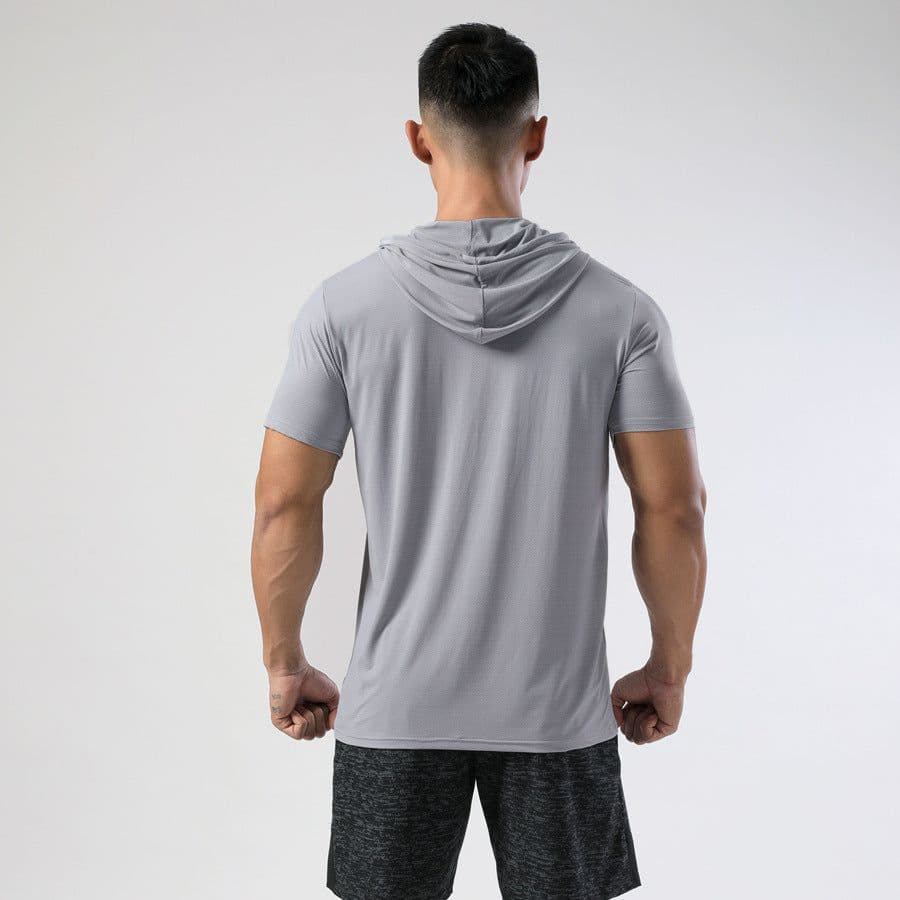 image-Sports Hooded T-Shirt Men Quick-Dry Running