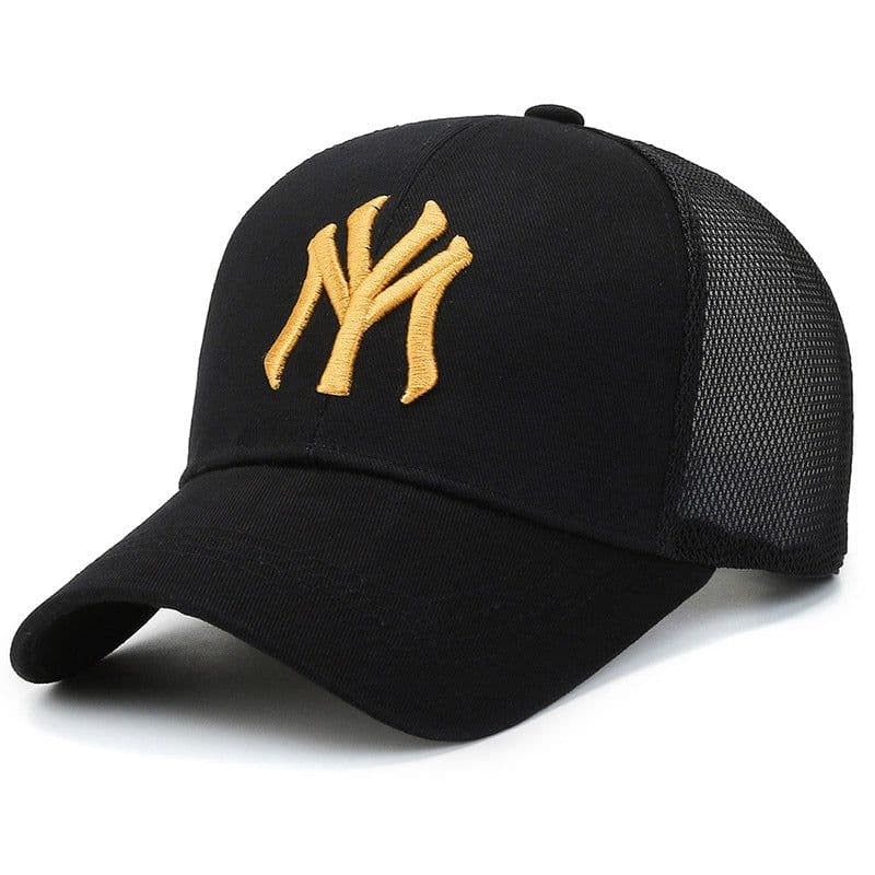 image-Men's Mesh Baseball Cap - Beige Breathable Summer Sun Hat