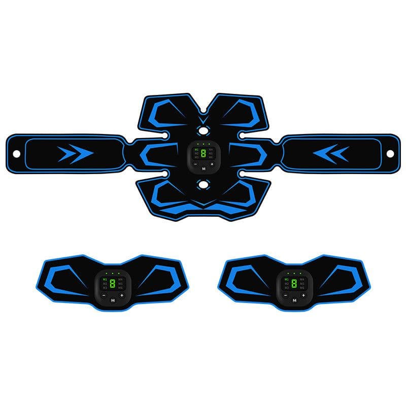 image-Anmer EMS Abdominal Muscle Trainer Belt - Blue, Foldable