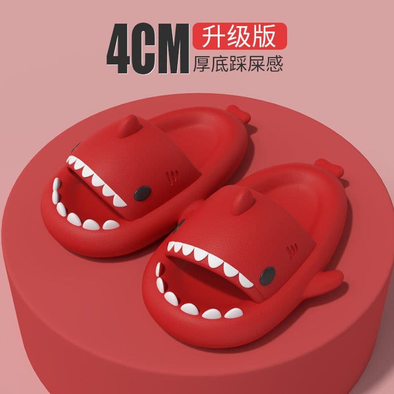 image-Couple Shark Slippers - Grey EVA Unisex