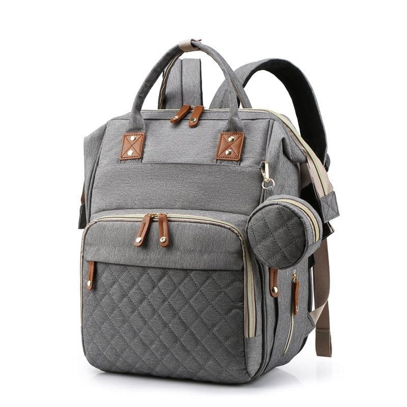 image-New portable mummy bag, baby crib, stroller backpack, lightweight mother and baby bag, multi-function large capacity mother bed bag