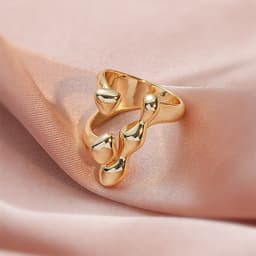 image-Brass Open Ring - Adjustable Women's Statement Ring