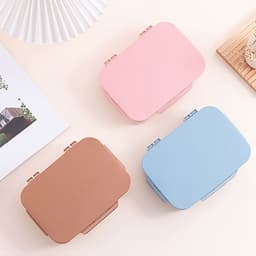 image-Simple Flip-Top Lunch Box - Portable Microwavable