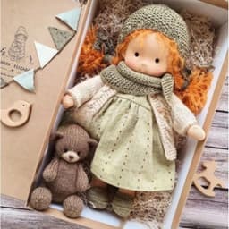 image-Waldorf Doll Cotton Handmade - Animal Cartoon