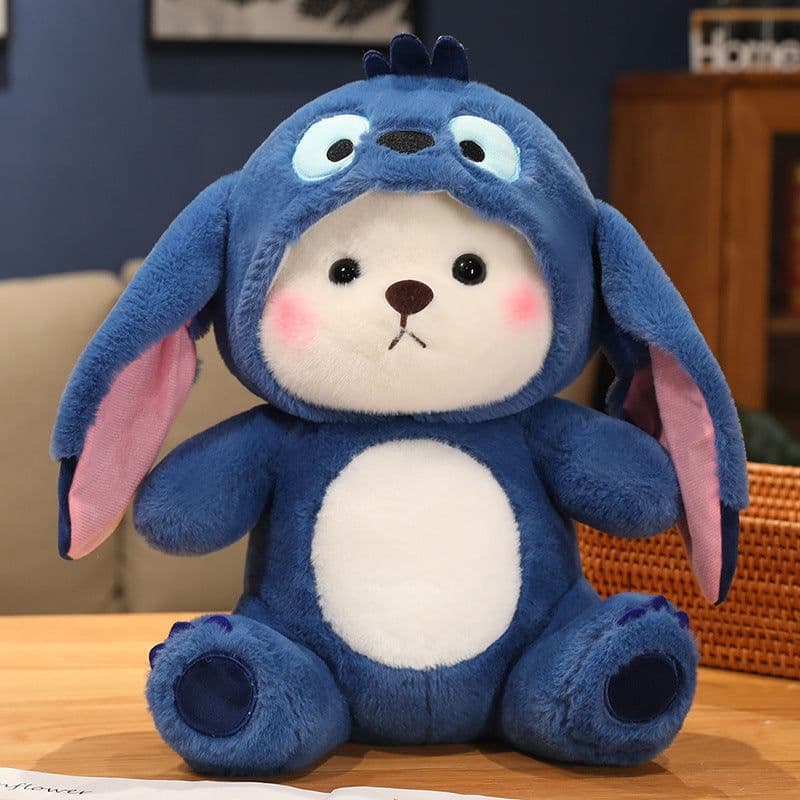 image-Turn into Stitch Bear Plush Doll - Soft Toy