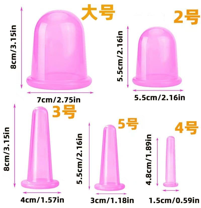 image-Spot high-transparency silicone cupping device, household vacuum massage cup, food-grade moisture-absorbing silicone cupping