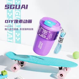 image-Mowei Pixel Cup Thermos - Smart Projection Temperature Display 300ml