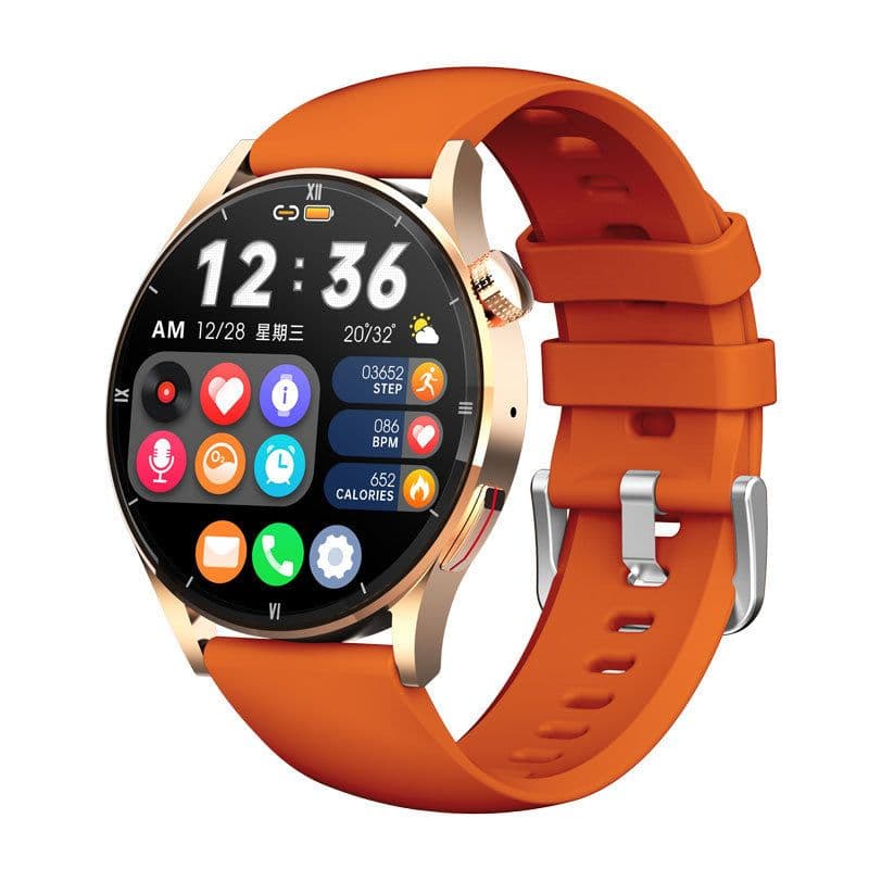 image-QS39 Smart Watch - Bamboo Steel Gold 1.32"
