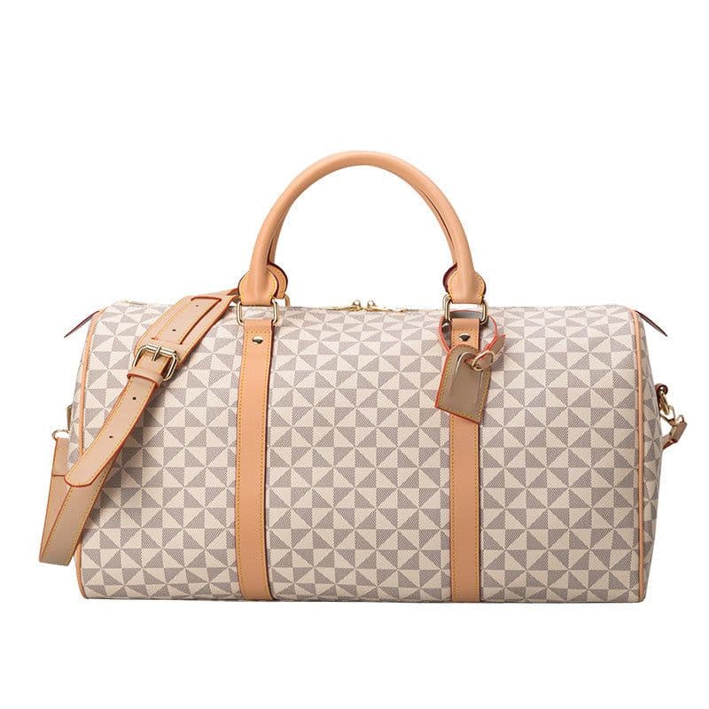 image-Women's Boston Travel Bag - Black PU Leather Weekender