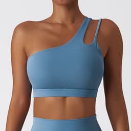 image-Inclined Yoga Bra - Shockproof Running Fitness Vest Top for Women