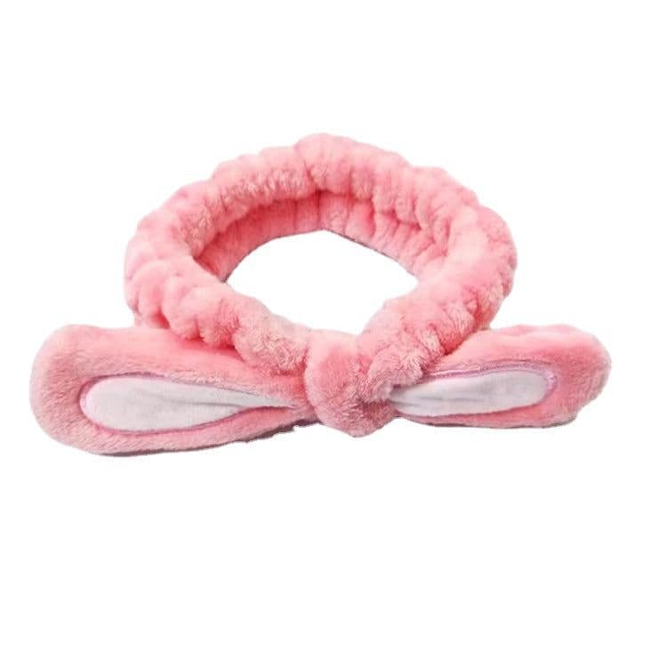 image-Three-Dimensional Rabbit Ears Face Wash Mask Headband Korean Hair Accessory (65 characters)