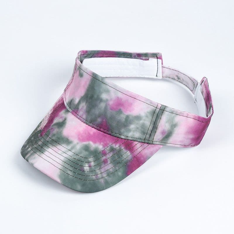 image-Hat female net red ins spring and summer tie-dye empty top peaked cap Korean version of trendy people outdoor sports baseball cap sun visor