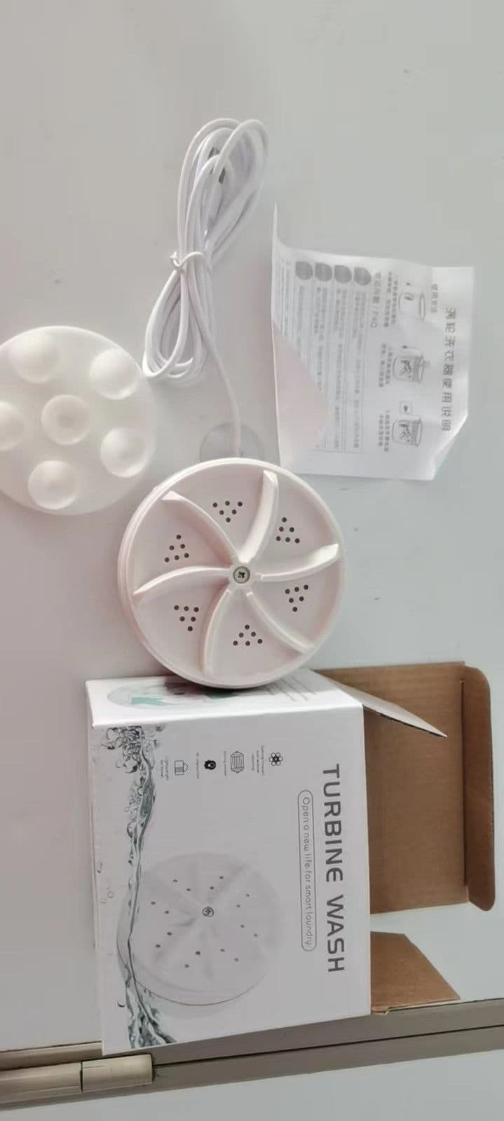 image-Portable turbo washing machine home dormitory travel mini turbo washing machine socks underwear cleaning lazy artifact