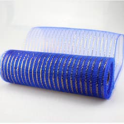 image-Christmas Wire Mesh Packaging - Red & White Strips 26cm x 10yds