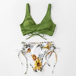 image-2021 bikini European and American spot sexy yellow multi-color bikini export swimsuit for women