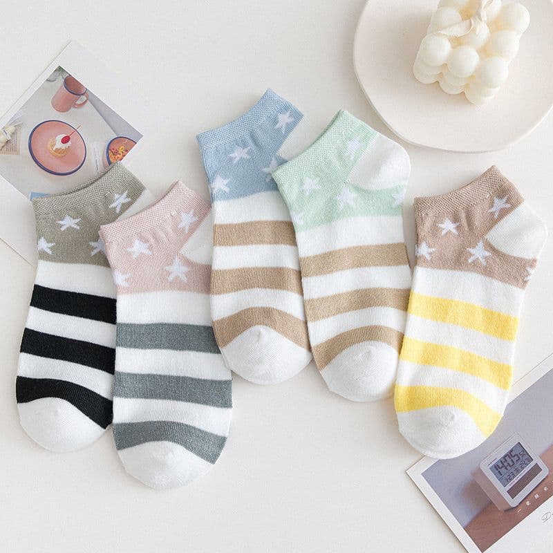 image-Socks women's socks shallow mouth spring and autumn cute Japanese cartoon brown bear summer thin invisible short boat socks women