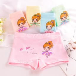 image-Girls Cotton Boxer Shorts For 3 To 8 Years Old Comfort Fit
