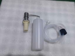 image-Liquid-free Soap Dispenser 304 Stainless Steel Sink Black Silicone Tube