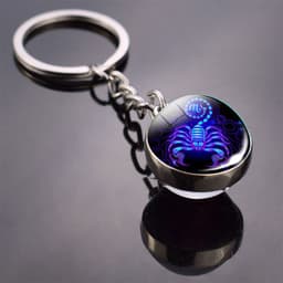 image-Constellation Keychain - Double-sided Glass Ball