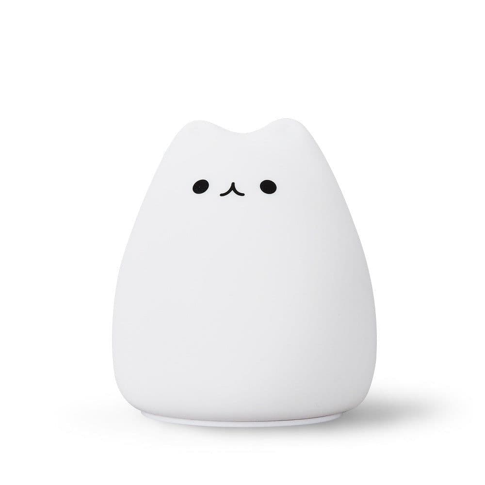 image-Silicone Night Light - Cute Cat Color-Changing, Battery Operated, Student Gift