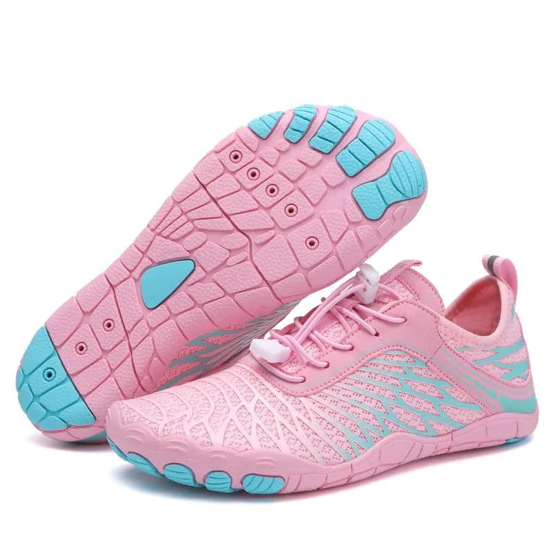 image-Unisex Water Shoes - White Mesh Low Cut