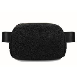 image-Autumn and winter LULU same outdoor sports plush running pocket sports Lulu lambswool pocket Messenger chest bag