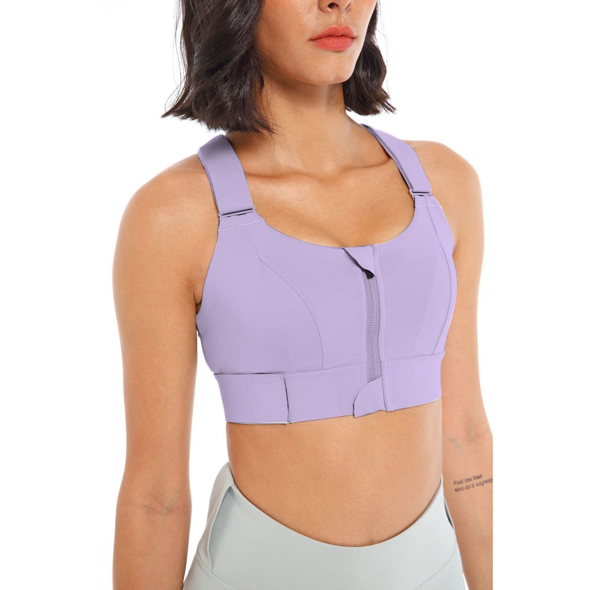 image-Shefit Sports Bra - Large, Shockproof, Zipper Vest Style