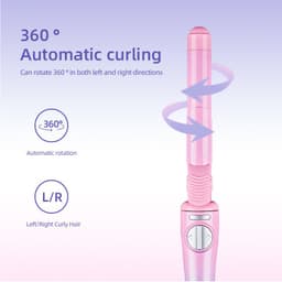 image-Hair Curler - Pink Purple Ceramic 40W Auto Wave
