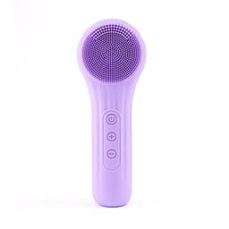 image-New cross-border electric rechargeable face wash brush waterproof rechargeable constant temperature imported massage sonic vibration silicone facial cleanser