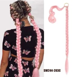 image-Cross Border Wig Ponytail 80cm Protein Silk SW244 Style
