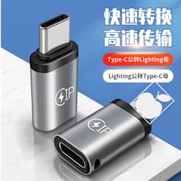 image-USB-C to Lightning Adapter - Gray