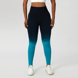 image-Gradient Yoga Leggings High Waist Tummy Control Violet