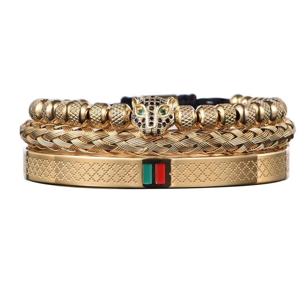 image-Morooki Stainless Steel Bracelet Set - Gold