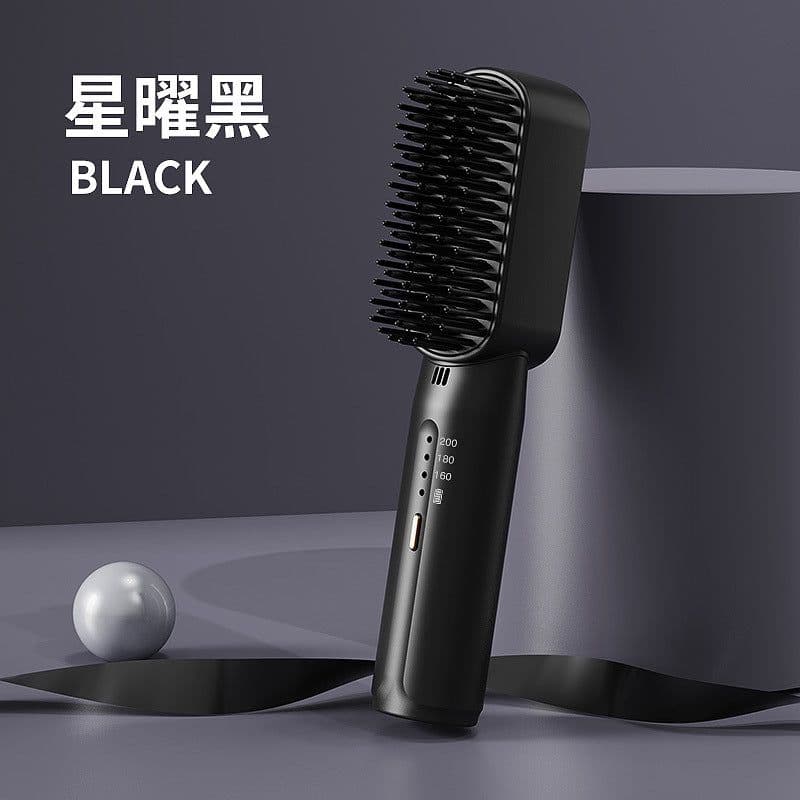 image-Cordless Hair Straightening Comb - Ionic Black