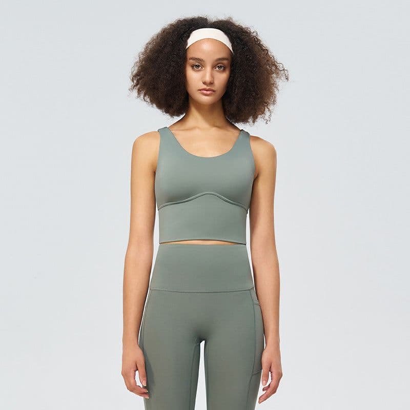image-LULU UKEAN Sports Bra XL Gray Blue 3/4 Cup