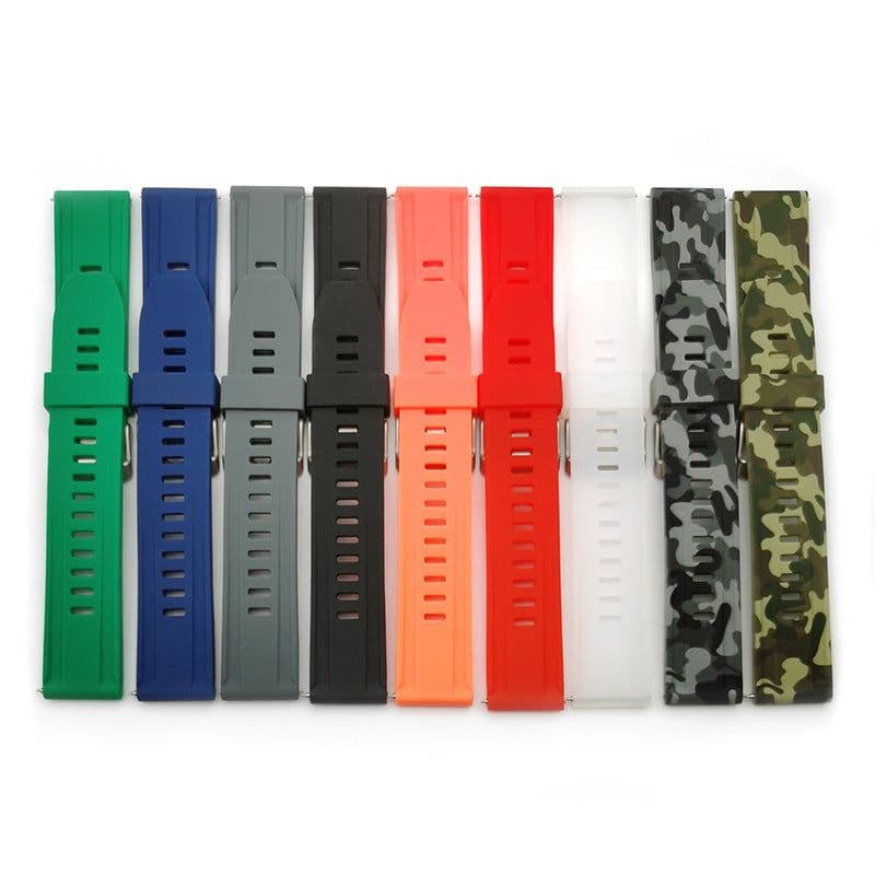 image-Xingfa Quick Release Switch Earrings 18 20 22 24mm Multicolor Camouflage Sports Waterproof Silicone Watch Strap