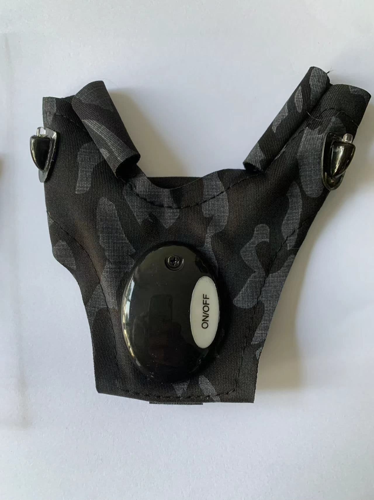 image-Led flashlight fishing maintenance camping running lighting half finger with light night fishing gloves night running with light gloves