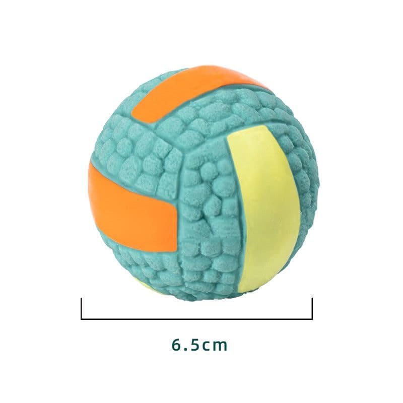 image-EETOYS Latex Rugby Tennis Dog Toy - Melon Large Sound Ball Pet