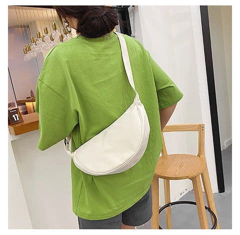 image-Canvas Messenger Bag - Black Student Fashion