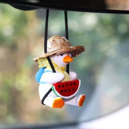 image-Cross-border auto supplies car swing duck rearview mirror pendant wholesale car interior decoration duckling car ornaments tide