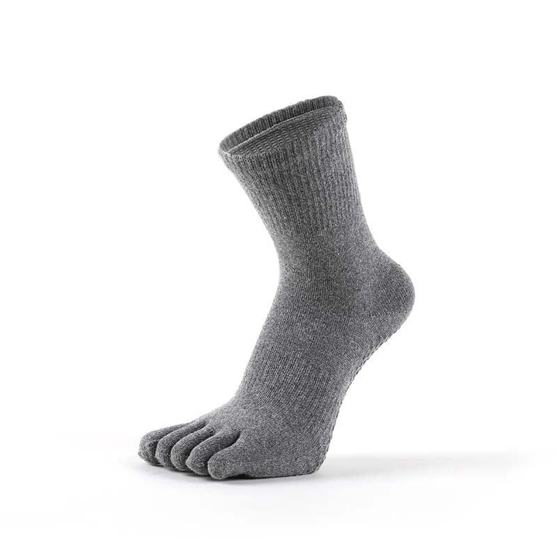 image-MEIKAN Five-Finger Yoga Socks - Black Anti-slip