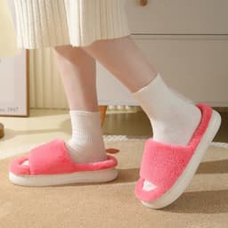 image-Women's Winter Slippers 2023 Cozy Indoor Warm Anti-slip Couples Slippers