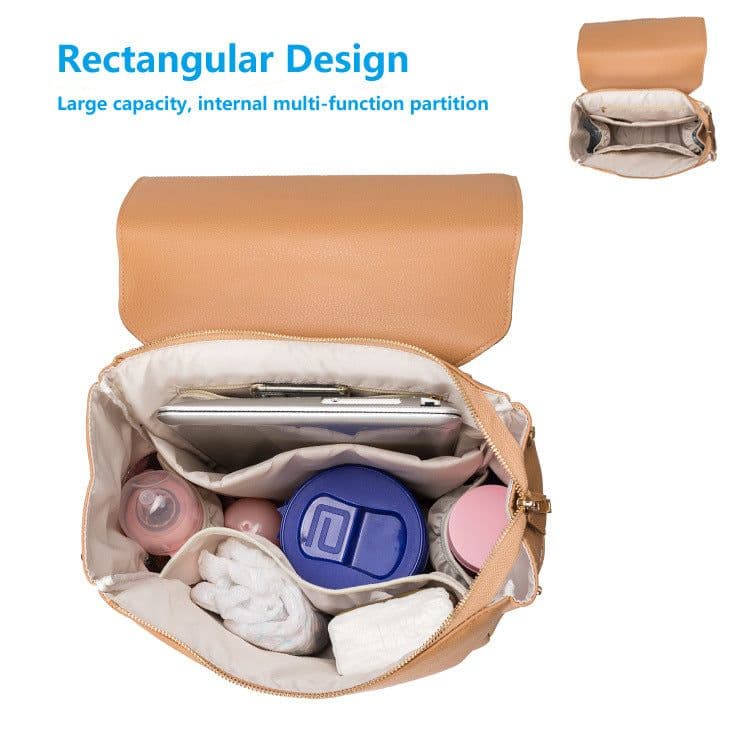 image-Factory Direct PU Mother & Baby Backpack - Waterproof & Multifunctional