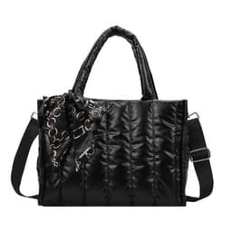image-Cotton Tote Bag Women Camouflage Chain Shoulder Strap