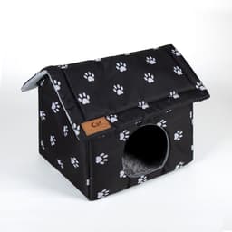 image-Meow Outdoor Rainproof Cat Kennel - Warm Oxford Cloth - Gray Camouflage - S-XL