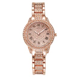 image-Roman Steel Belt Watch Full Diamonds Starry Quartz Hip-Hop Style (64 characters)