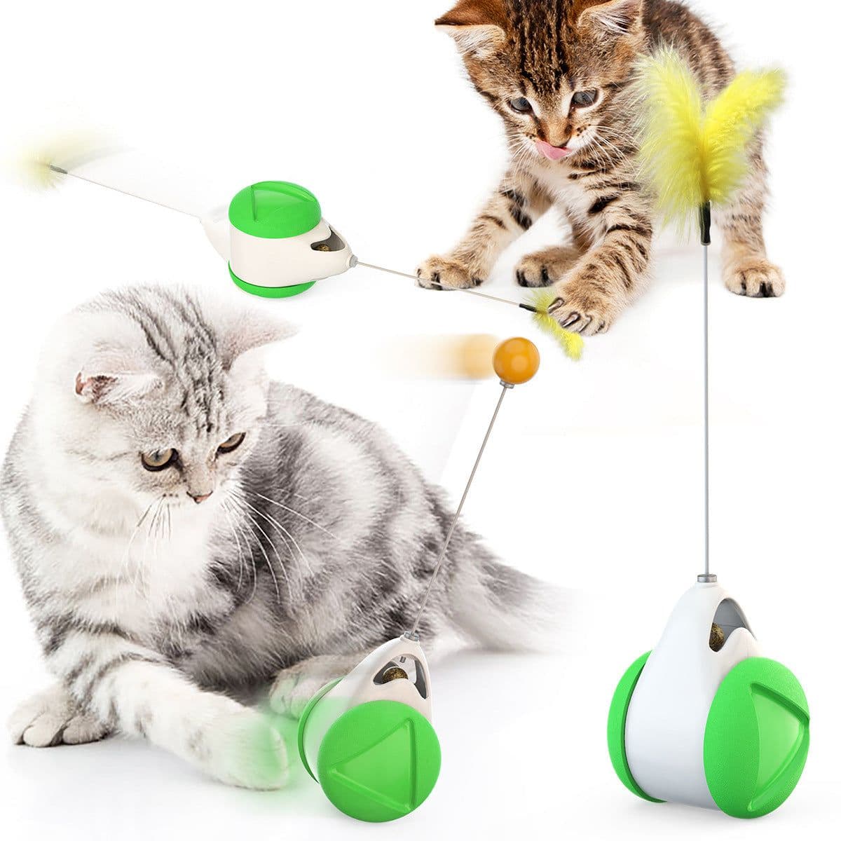 image-Wholesale Pet Supplies Manufacturers New Puppy Toys To Amuse Cats Slow Food Leakage Device Windmill Turntable